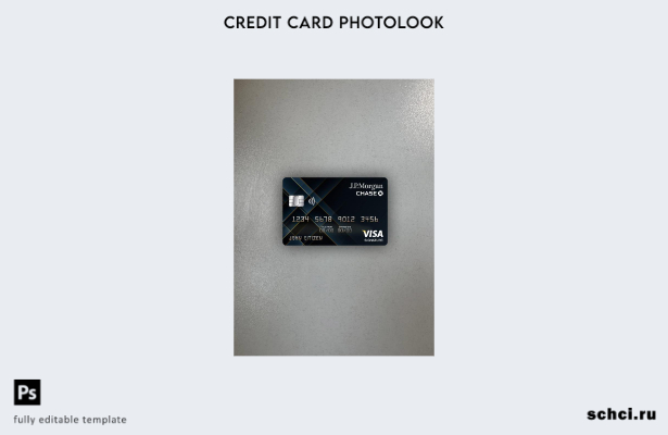 цифровая загрузка США JP Morgan Chase, банк Visa, подпись, фото, передний шаблон